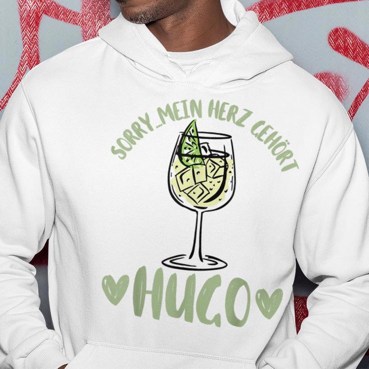 Summer Mein Herz Gehört Hugo Spritz Sekt Elderblüte Wein Gray Kapuzenpullover Lustige Geschenke