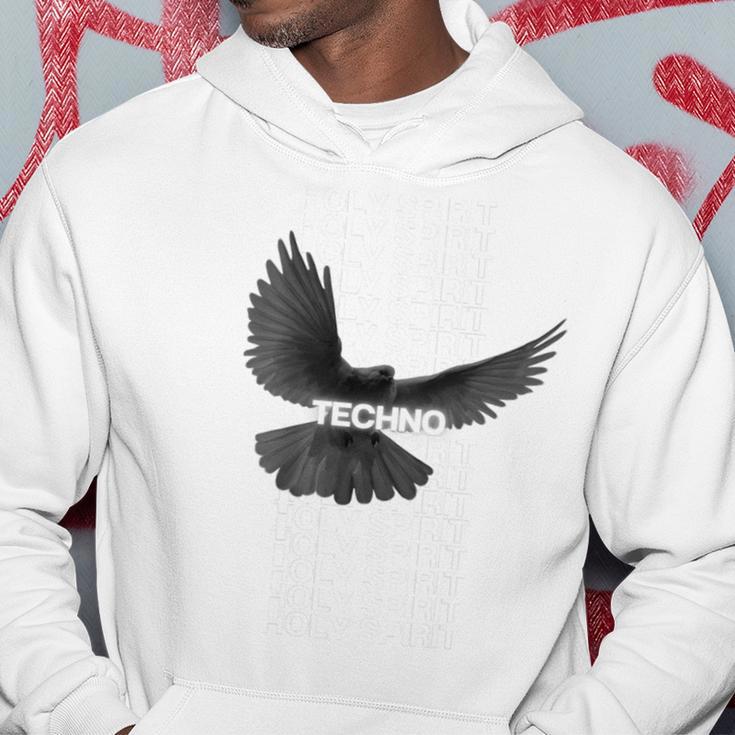 Techno Holy Spirit Rave Bird Raabe Hardtechno Deep Trance Kapuzenpullover Lustige Geschenke