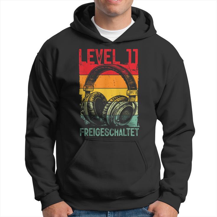 11 Geburtstag Jungenideo Gamer Level 11 Unlocked Jungs Kapuzenpullover