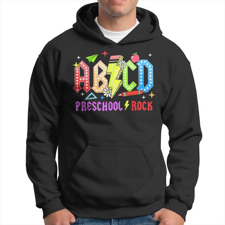 Abcd Preescolar Rocks Lápiz Rayo Maestros Rock Boys Sudadera