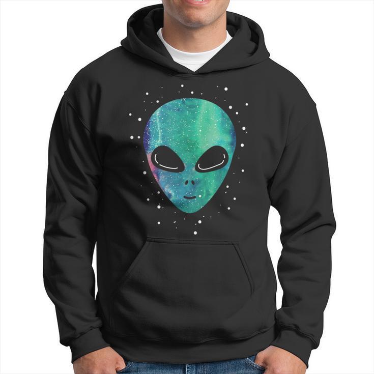 Alien Head Starry Night Sky Fun Kapuzenpullover