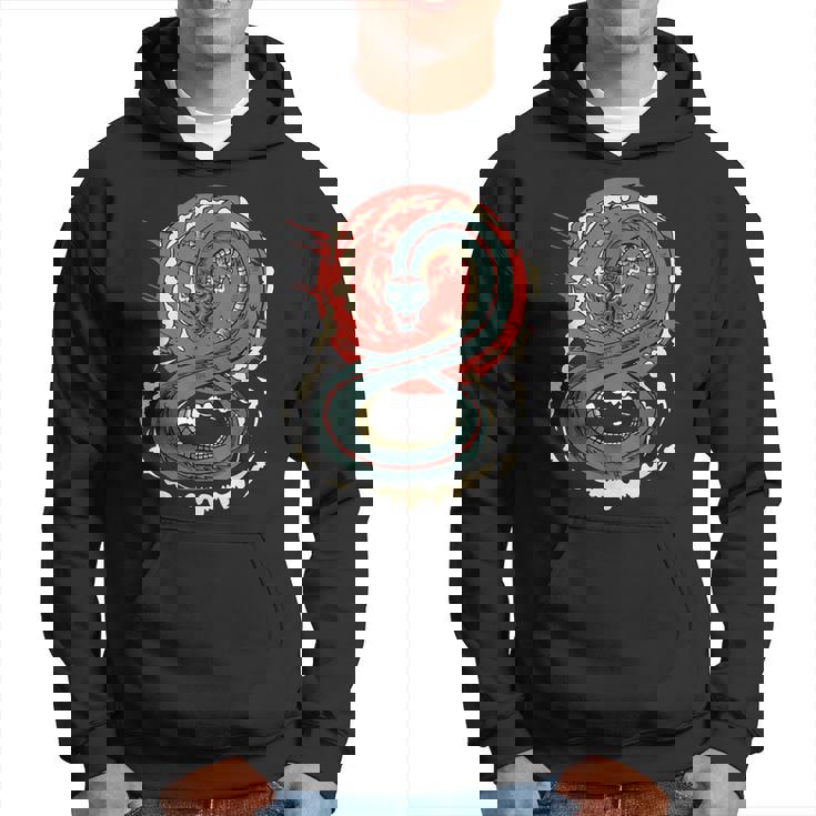 Art Japonais Kanji Dragon Japonais Sun Streetwearintage Rétro Sweat à capuche