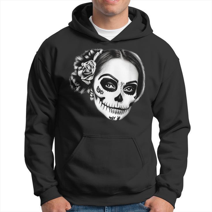 Beautiful La Catrina Santa Muerte Mexican Kapuzenpullover