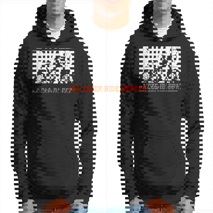 Biker Eat Sleep Ride Repeat Mountainbike Bicicleta Mtb Sudadera