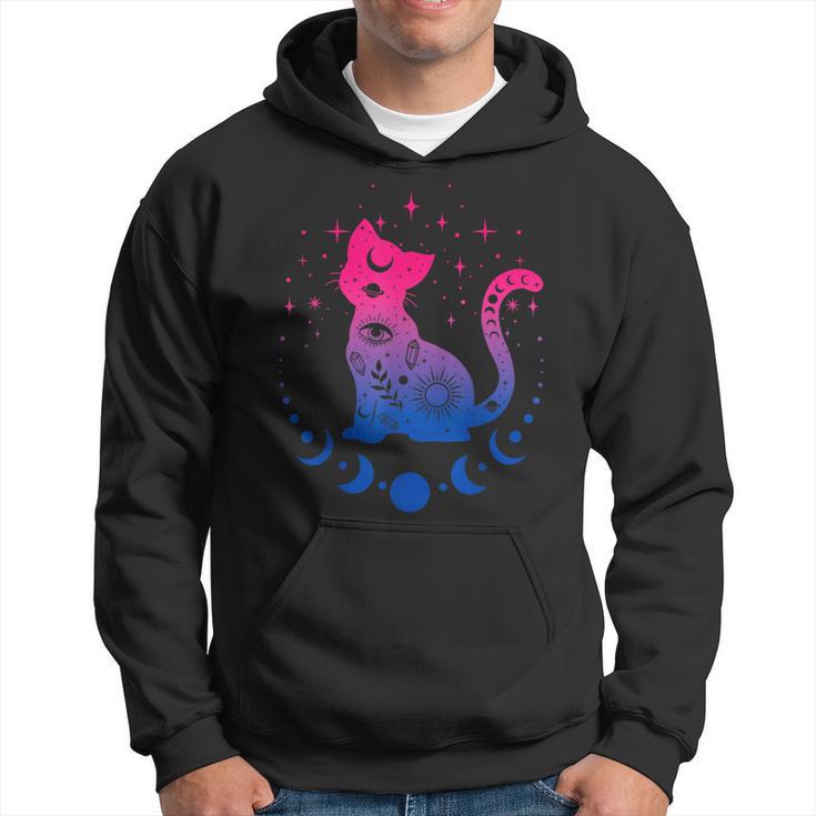 Bisexual Astrology Cat Colours Of Bi Pride Flag Kapuzenpullover