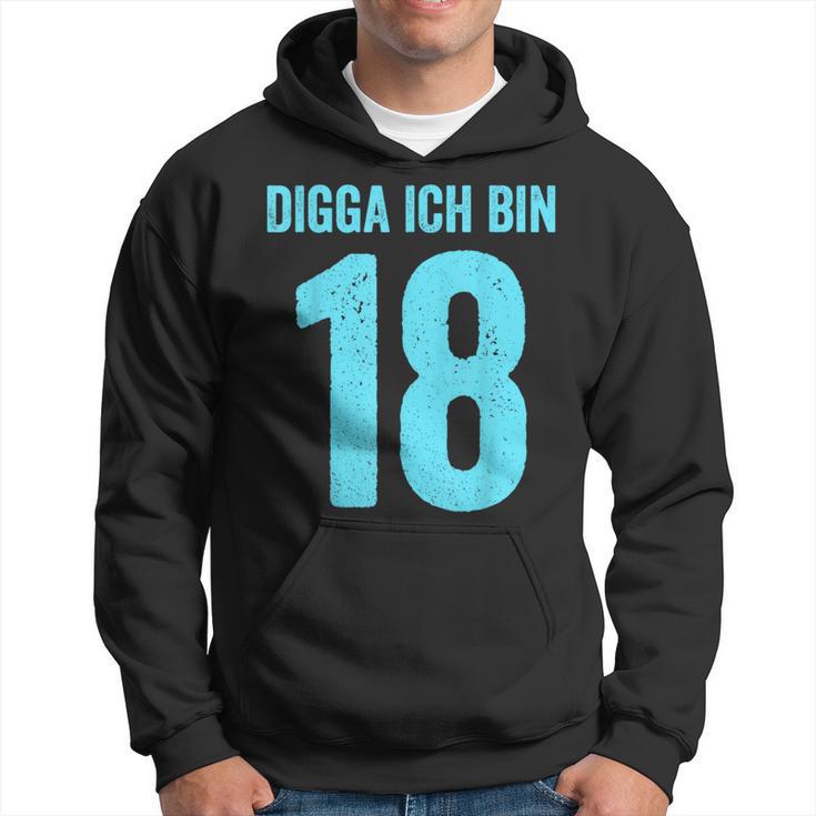 Blue Digga Ich Bin 18 Jahre Junge 18Th Birthday Kapuzenpullover