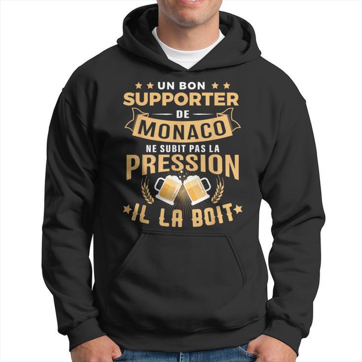 Sweat à Capuche Humour Supporter Monaco - 'Pas Besoin D’être Parfait, Je Suis Supporter Monaco' - Cadeau Fan Foot