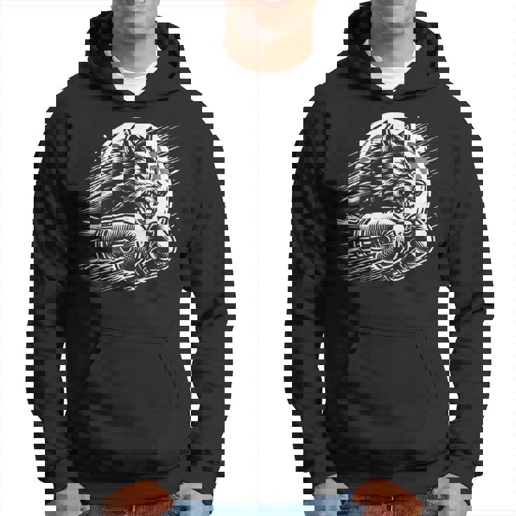 Boxeador De Lobo Y Boxeo De Diseño De Boxeo De Lo Sudadera