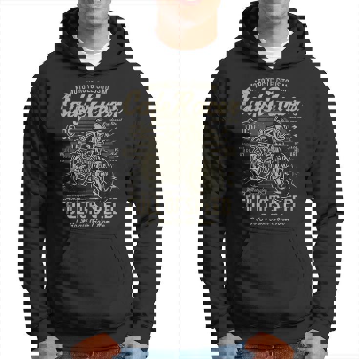 Cafe Racer Moto Full Of Speed Oldschoolintage Sudadera