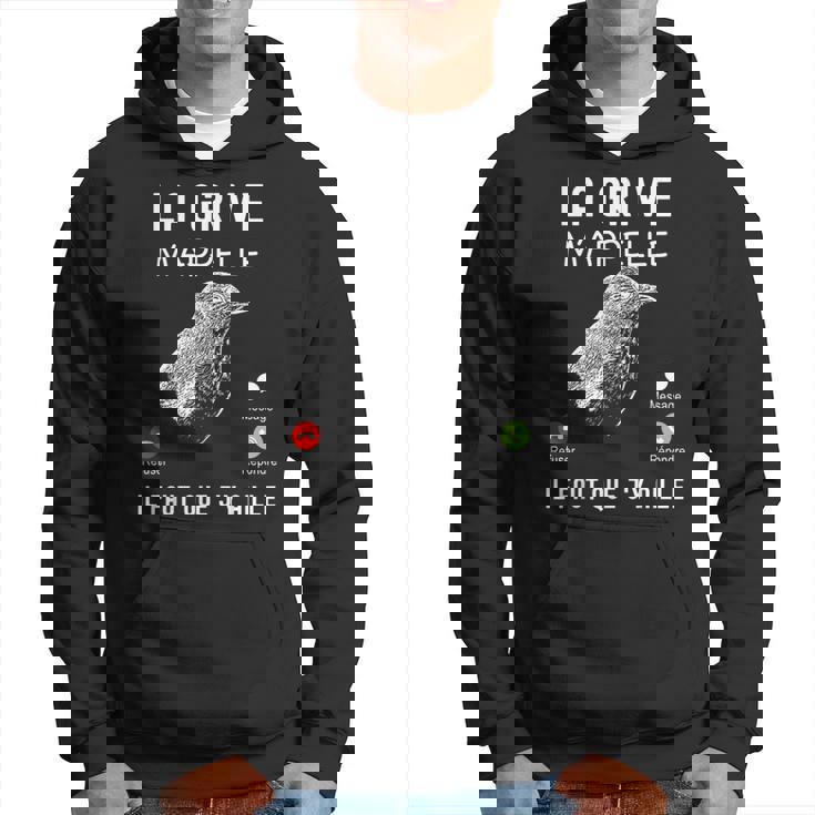 Chasser La Grive Humour Cadeau Chasseur De Grive Gibier Sweat à capuche