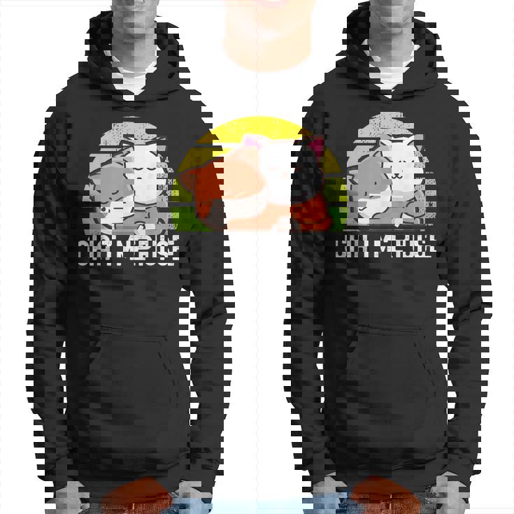 Chat M'épuise Chat Mignon Humour Chat Drôle Sweat à capuche