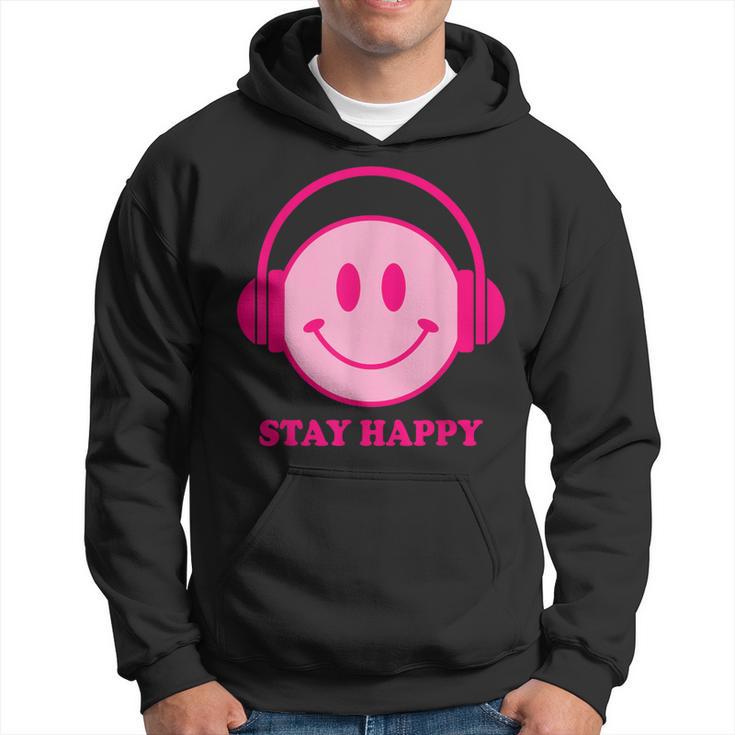 Chillibes 70S Pink Smile Face Music Headphones Happy Face Kapuzenpullover