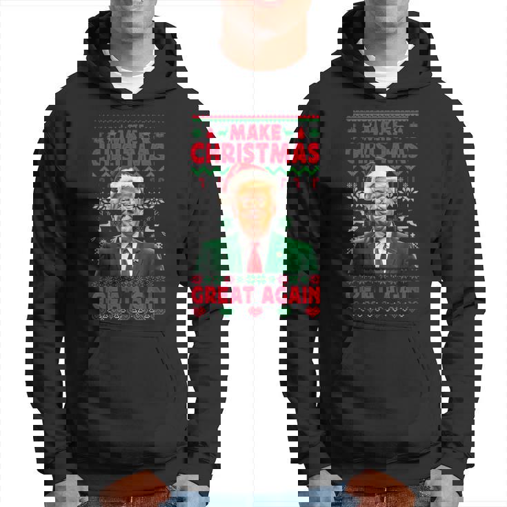 Make Christmas Great Again Santa Trump Christmas Ugly Sudadera