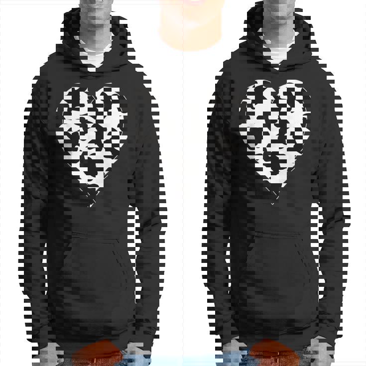 Corazón En Patrón Deaca Manchas Deaca Sudadera
