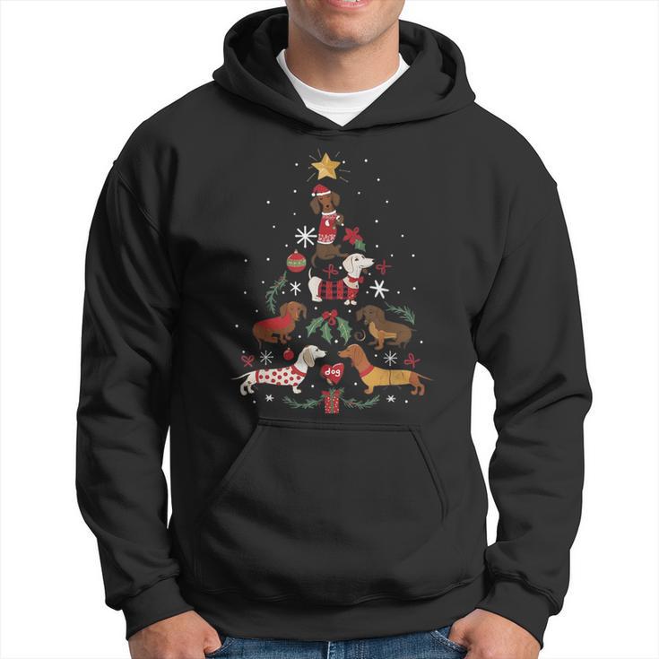 Dachshund Through The Snow Dog Christmas Tree Kapuzenpullover