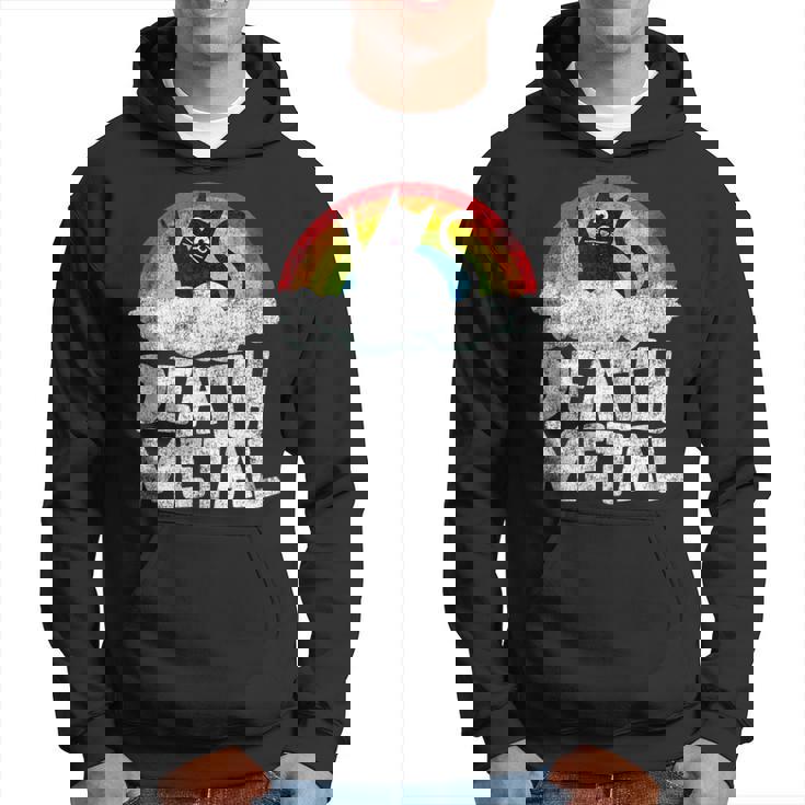Death Metal Gato Retro Arco Iris Metalfan Heavy Metal Sin Mangas Sudadera