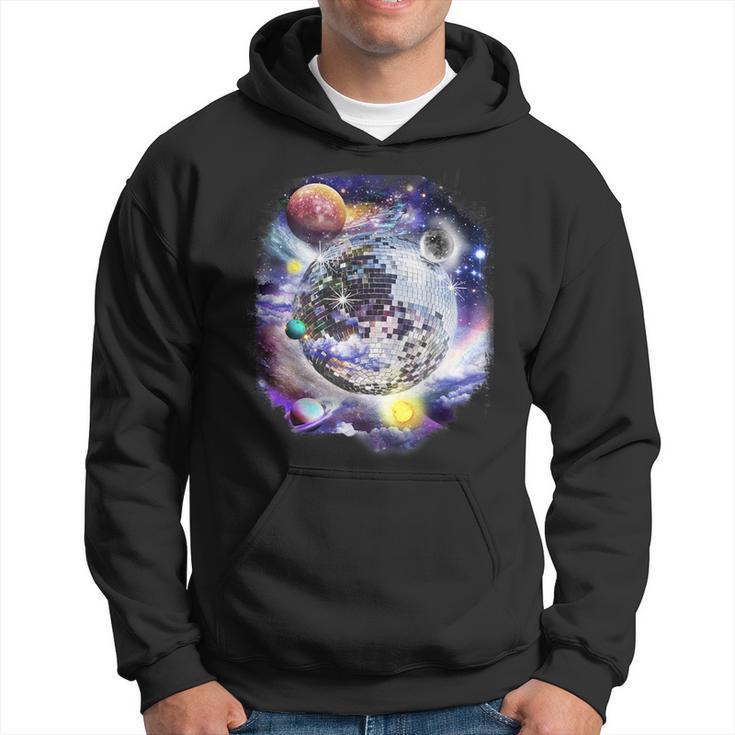 Disco Ball In Space Galaxy Club Retro Kapuzenpullover