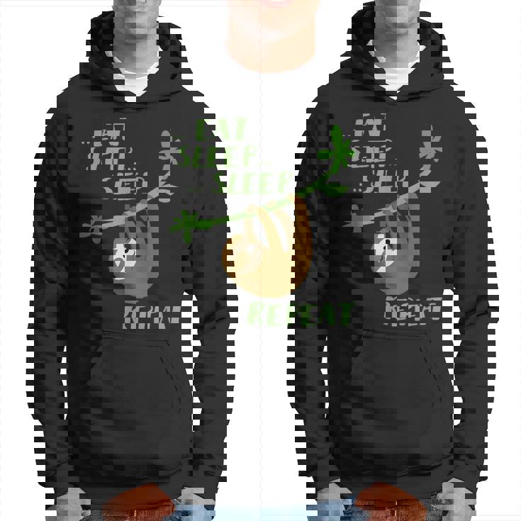 Divertida Con Texto Eat Sleep Repeat Sudadera