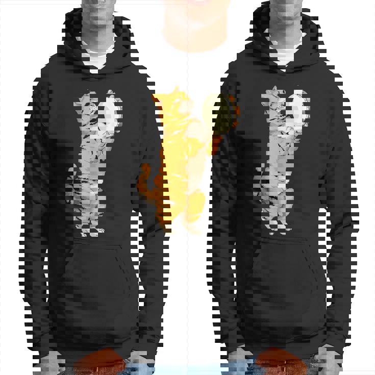 Divertido Gato Jugando Pandereta Regalo Lindo Gatito Músico Fan Sudadera