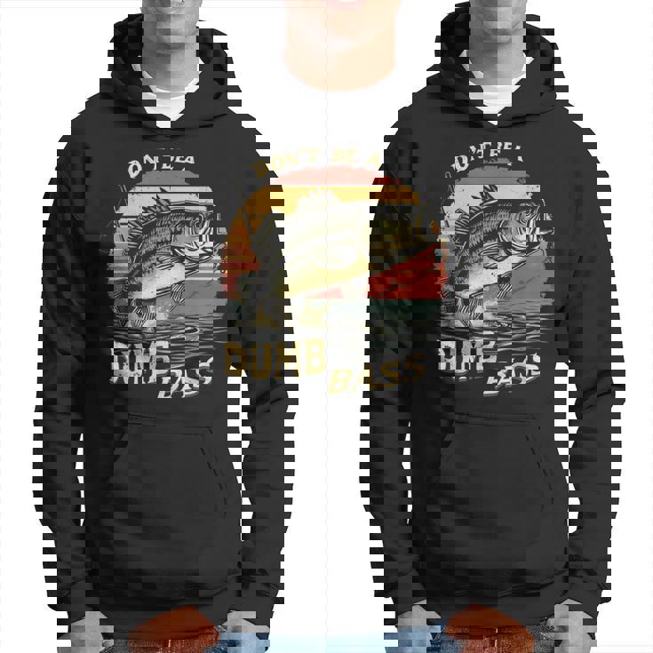 Dont Be Dumb Bassintage Sunset Divertido Pesca Cita Meme Sudadera