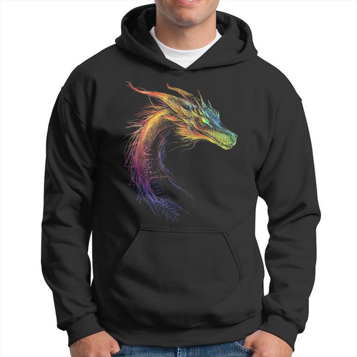 Dragón Dibujo Colorido Animales Obras De Arte Sudadera