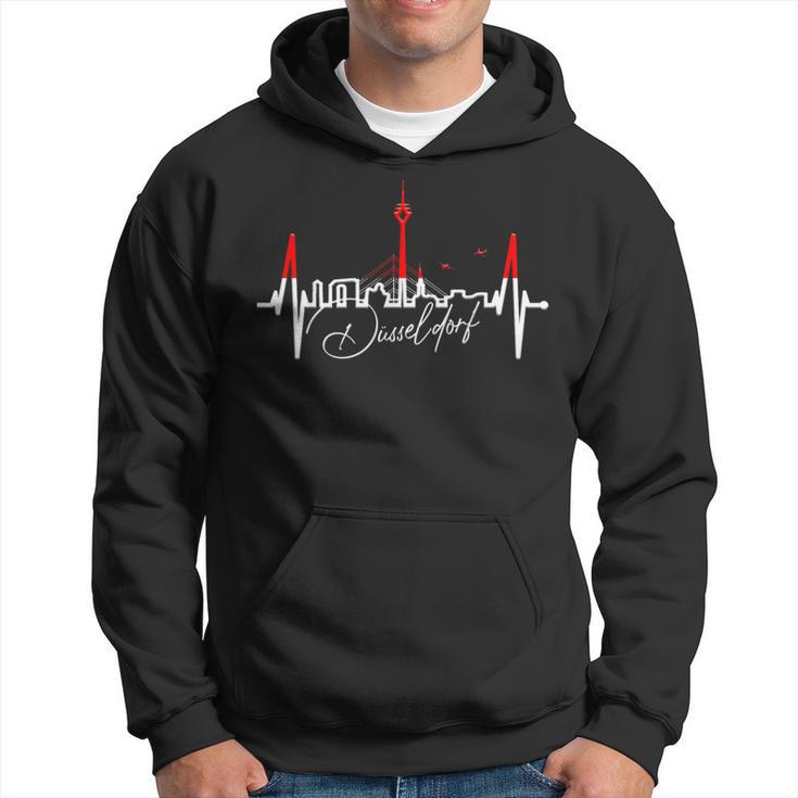 Düsseldorf Skyline Heartbeat Heart I Love Düsseldorfer Kapuzenpullover