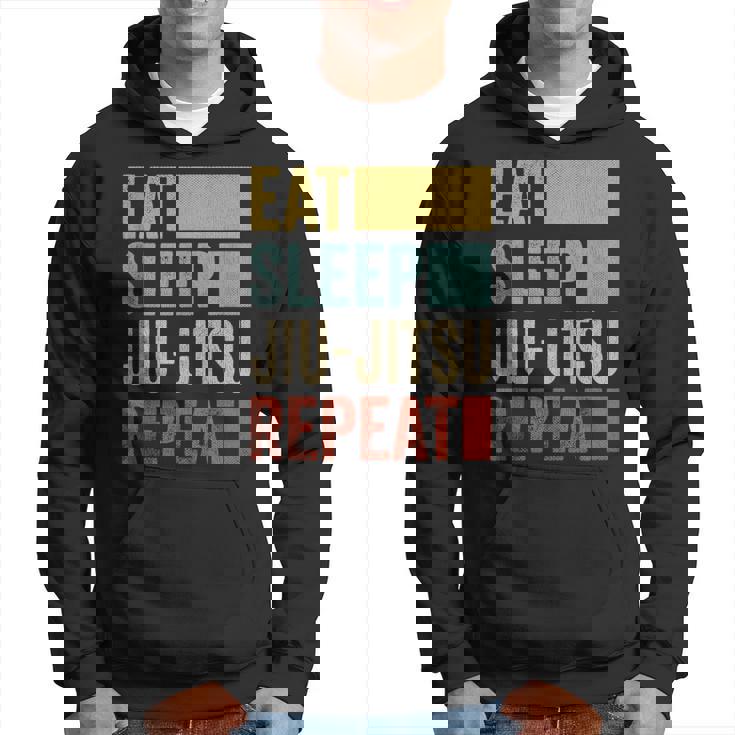 Eat Sleep Jiu-Jitsu Repeat Jiu-Jitsu Sin Mangas Sudadera