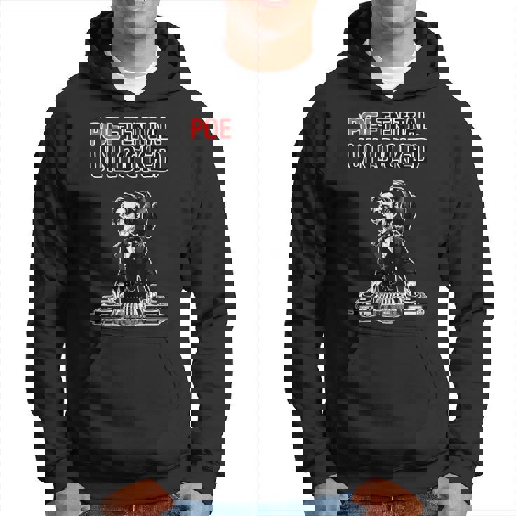 Edgar Allan Poe Dj Humor Literario Poe-Tential Unlocked Sin Mangas Sudadera