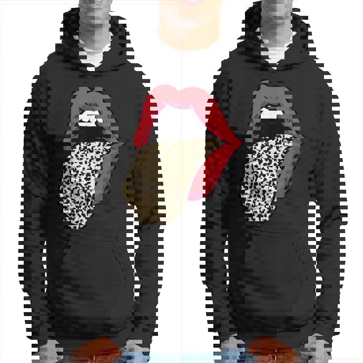Estampado De Leopardo Labios Rojos Sexy Cheetah Leopard Print Labios Rojos Sudadera
