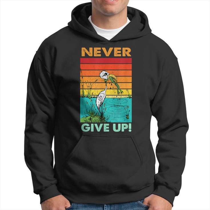 Never Ever Give Up Motivational Kapuzenpullover