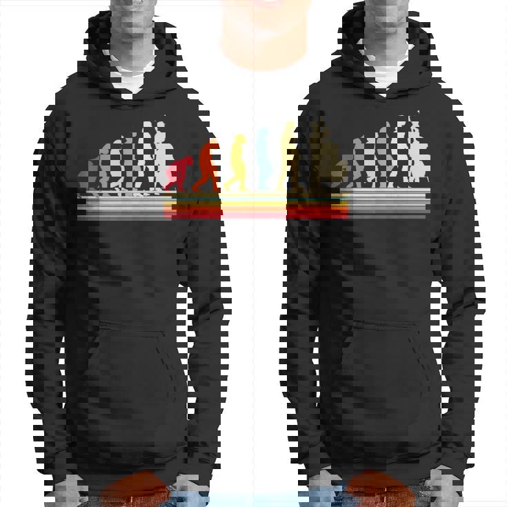 Evolución Del Hombre Contrabajo Música Retrointage Bajista Sudadera