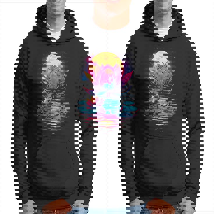 Flor De Lotoeranoaporwave Retro Flores Sudadera