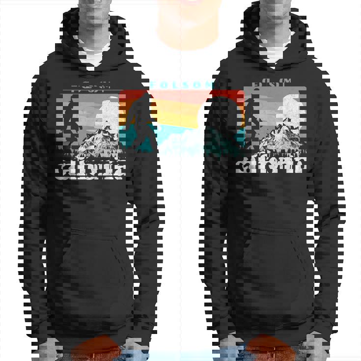 Folsom California Retro 80S Bigfoot Mountains Sweat à capuche