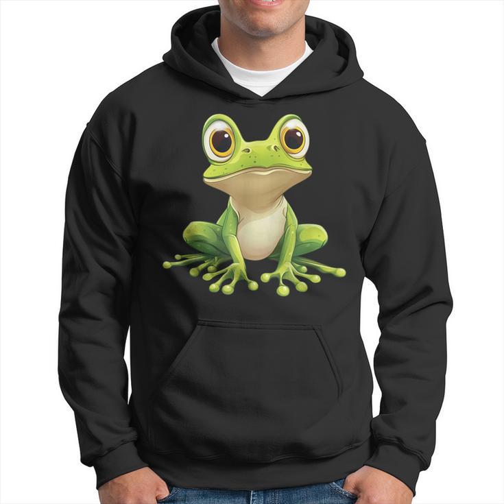 Frog With Big Eyes Frog Motif Kapuzenpullover