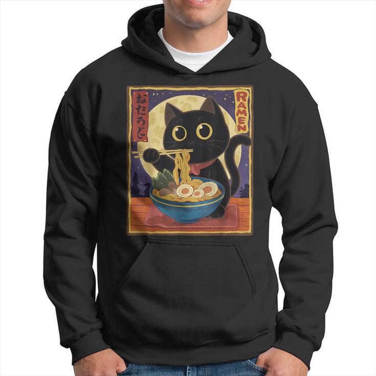 Gato Kawaii Comiendo Fideos Ramen Anime Amantes Sudadera
