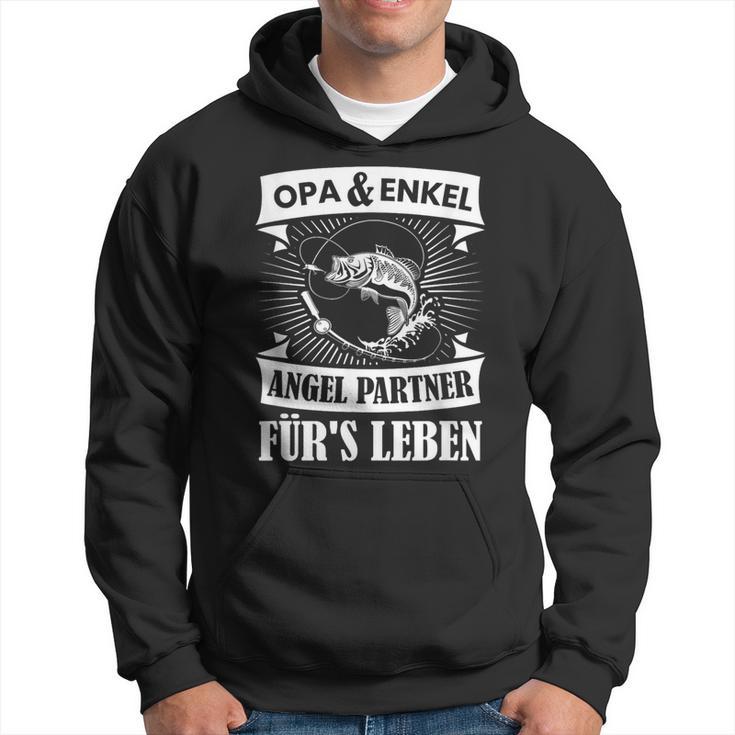 Grandpa And Grandson Angel Partner Fishing Partner Father's Day Kapuzenpullover