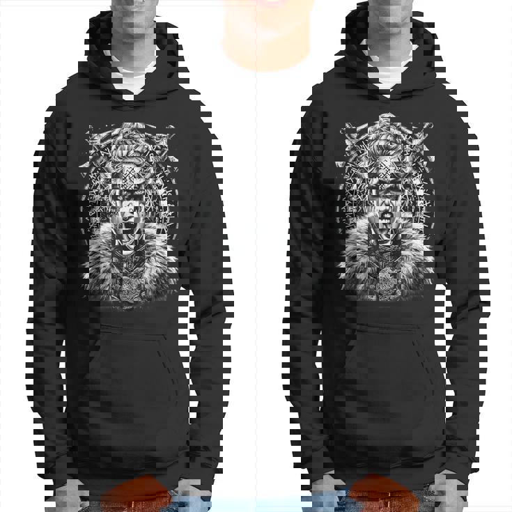 Guerrieriking Runes Armure Haches Mythologie Sweat à capuche