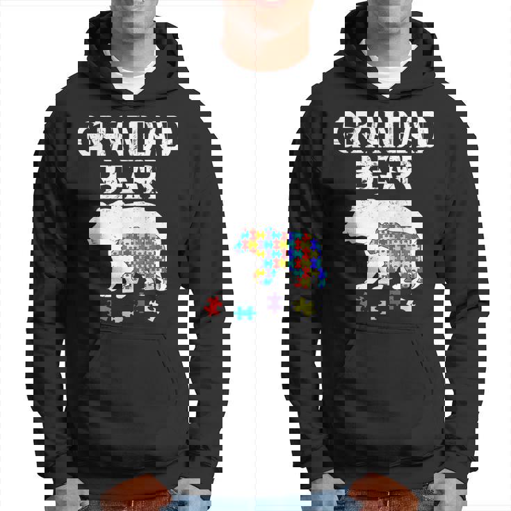 Hombre Grandad Bear Autism Awareness Autism Papa Daddy Sudadera