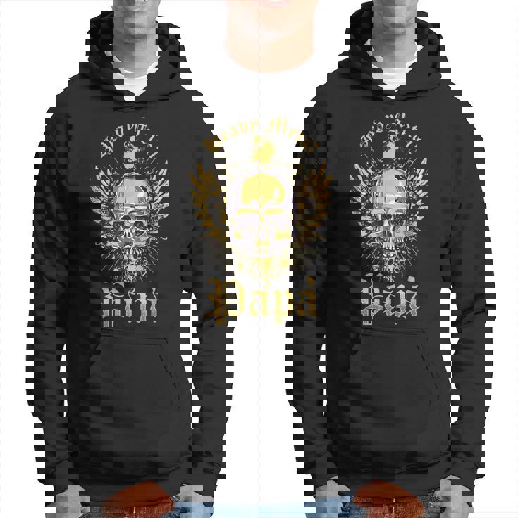 Hombre Heavy Metal Papa Cabeza De Esqueleto De Metal Death Metal