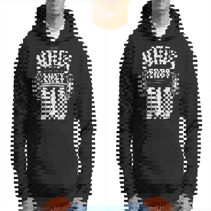 Hombre World's Strongest Dad Entrenamiento Gimnasio Día Del Padre Sudadera
