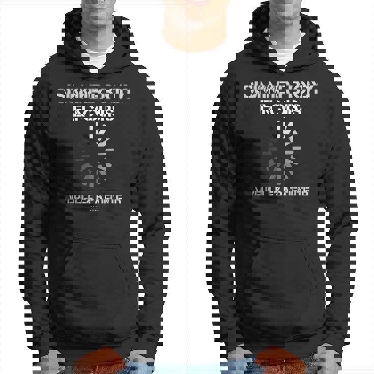 Humour Sport Homme Summer Body En Cours Musculation Sweat à capuche