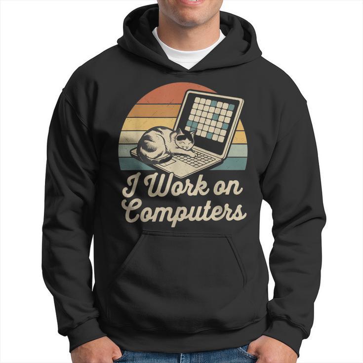 Ich Arbeite Am Computer Cat Kitty Kitten Cat Meme Kapuzenpullover