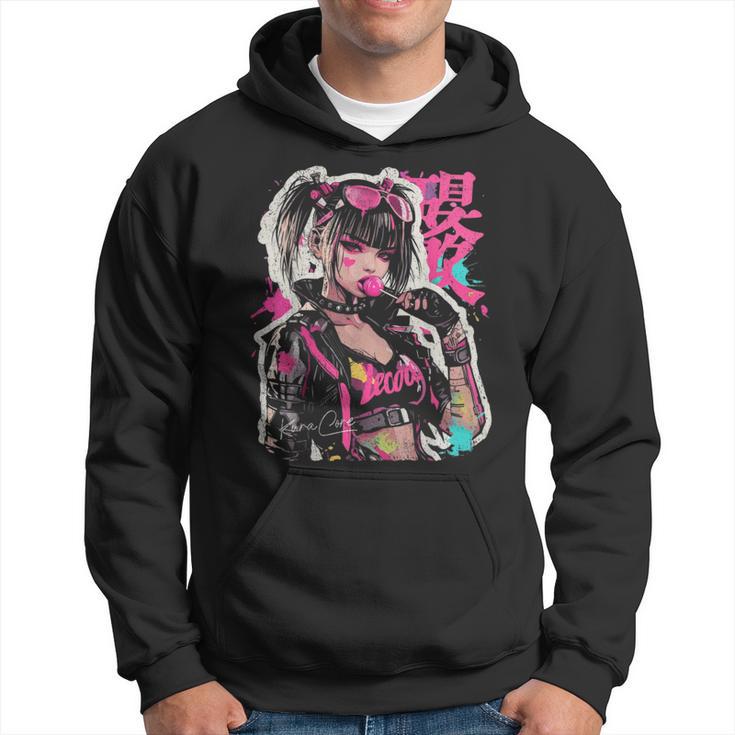Japón Streetwear Cyberpunk Y2k Techwear Retro Manga Anime Sudadera
