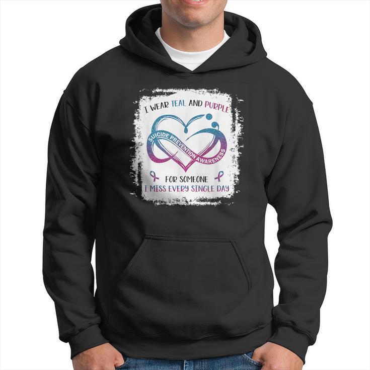 Je Porte Duiolet Sarcelle Pour Quelqu'un Qui Me Manque Tous Les Jours Sweat à capuche