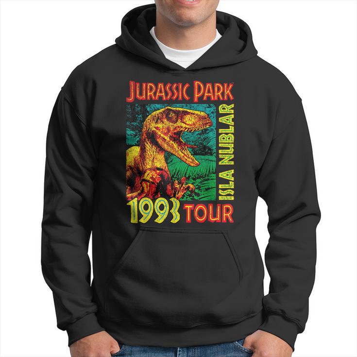 Jusrassic Park Isla Nublar 1993 Tour Poster Kapuzenpullover