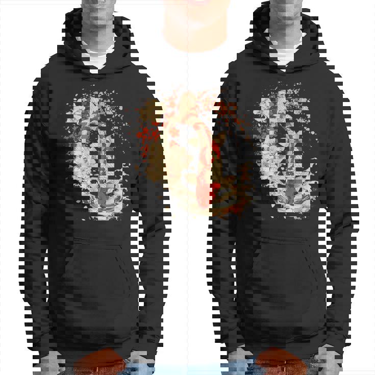 Koi Asian Carpe Koi Fish Sakura Cherry Blossom Season Sweat à capuche