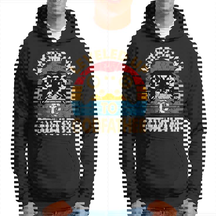 Leveled Up To Godfather Retro Promocionado A Padrino Regalo Sudadera