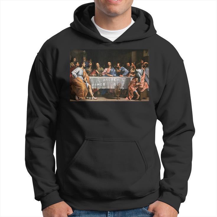 The Lord Jesus Christ With 12 Apostles On The Supper Of The Father S Kapuzenpullover