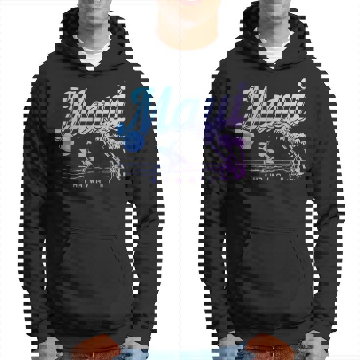 Maui Hawaii Surf Plageintage Souvenir Surf Surfer Sweat à capuche