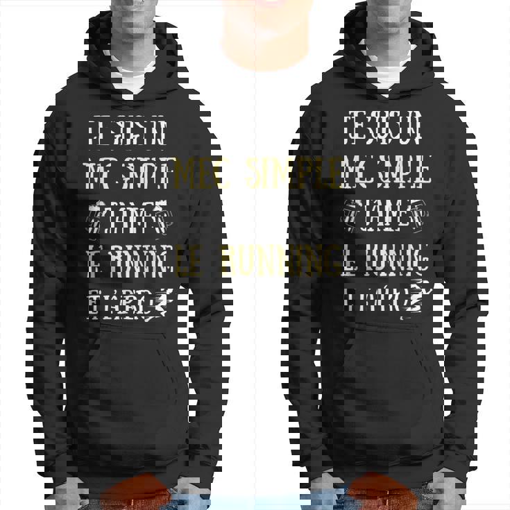 Mec Simple Running Apéro Homme Humour Course À Pied Cadeau Sweat à capuche